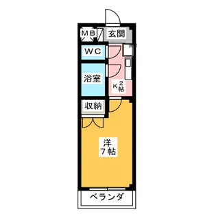 大和マンション北江【3階】の間取り