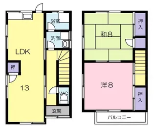 仁井栗原貸戸建住宅 Aの間取り