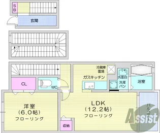 コンフォールつかさA【3階】の間取り