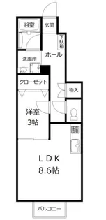 RETINA河原町I【1階】の間取り