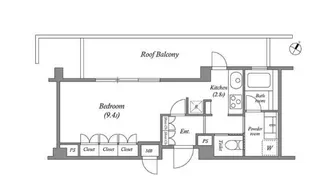 1Kの間取り画像