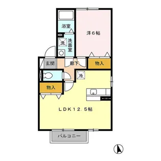 D-ROOM メイプルリーフ C101【1階】の間取り