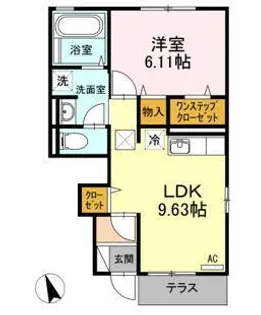 カーサデバンブ【1階】の間取り