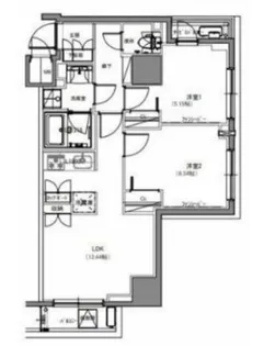 2LDKの間取り画像