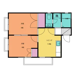 エルミタージュII【2階】の間取り