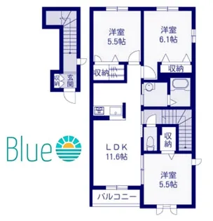 パルタ・NY弐番館【2階】の間取り