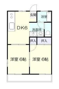 パレスE【2階】の間取り