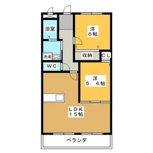 ハートフルタウン弐番館【2階】の間取り