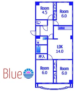 サンシティ湘南【3階】の間取り