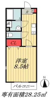 千葉県市川市新井1【アパート】の間取り