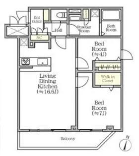 CREALpremier西馬込【2階】の間取り
