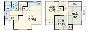 神奈川県藤沢市本藤沢7【一戸建】の間取り