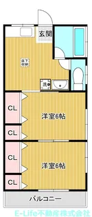 こがくぼ荘【2階】の間取り