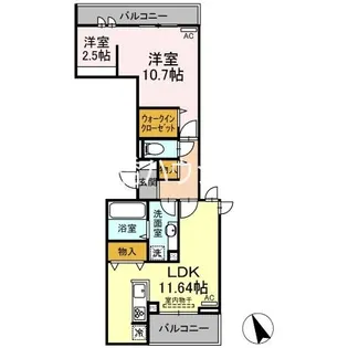 ルポゼ【2階】の間取り