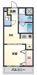 1DKの間取り画像