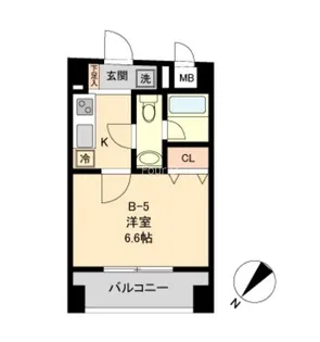 COMODO水天宮レジデンス【8階】の間取り