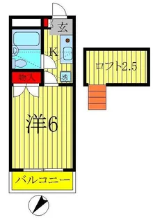 スカイメゾン新松戸【1階】の間取り