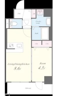 ピタゴラ箱崎【3階】の間取り