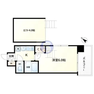 エステムコート難波WEST-SIDE大阪ドーム前【2階】の間取り