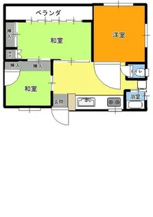 宮城県仙台市泉区南光台南1【アパート】の間取り