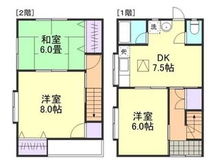 岡山県倉敷市上富井【一戸建】の間取り