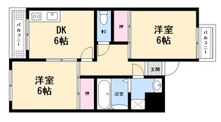 広島県広島市西区庚午北1【マンション】の間取り