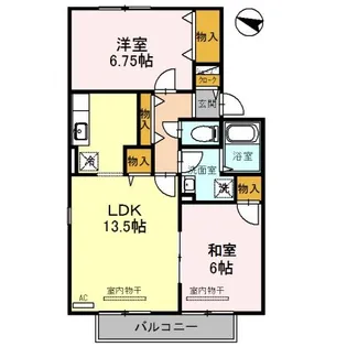 グランシャリオ A棟【2階】の間取り
