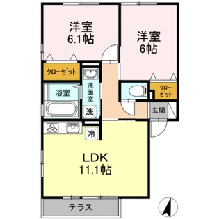 神奈川県綾瀬市深谷上6【アパート】の間取り