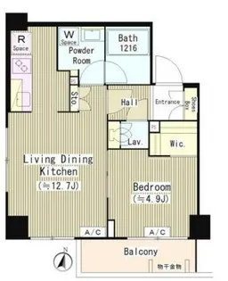 ソラーニ目黒不動前【3階】の間取り