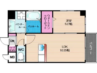 1LDKの間取り画像