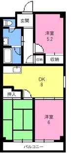 YU-Aスエヒロ【2階】の間取り