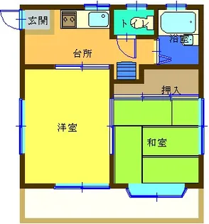 高橋ハイツ【1階】の間取り