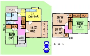 三重県名張市梅が丘南5番町【一戸建】の間取り