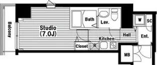 グランド・ガーラ日本橋兜町【6階】の間取り