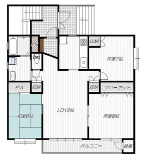 CUBE上杉【3階】の間取り