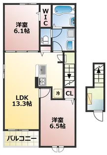 熊本県合志市須屋【アパート】の間取り