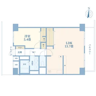 蒲田グリーンパーク【4階】の間取り