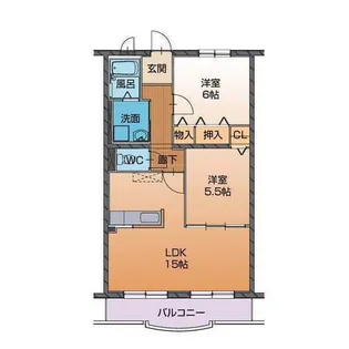 ハートフルタウン 桜【2階】の間取り