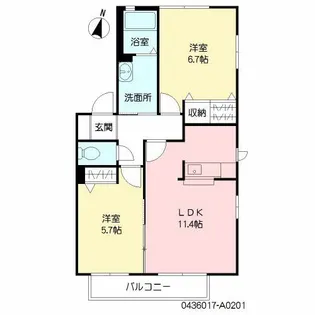 セピアコート I棟【2階】の間取り