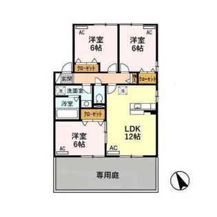 リビングタウン赤祖父 B【1階】の間取り