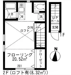 ブレッツァ西千葉【2階】の間取り