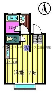 ヒルトップハイツ【1階】の間取り