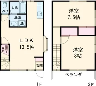 ハイツ中川の間取り