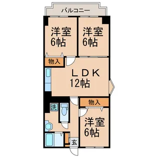 ハイマート屋島【7階】の間取り