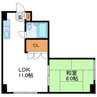 三共ハイツ【8階】の間取り