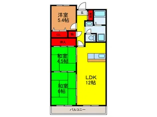 藤和守口ハイタウン【8階】の間取り