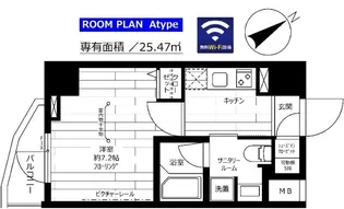グランドコンシェルジュ新御徒町アジールコート【3階】の間取り