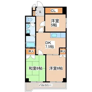 ロジュマン松本【8階】の間取り