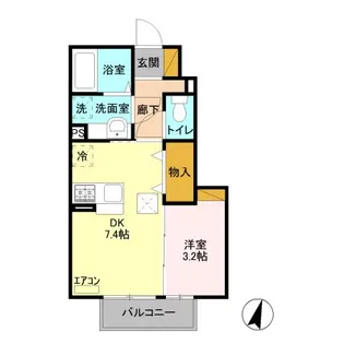 エミネンスS A【1階】の間取り