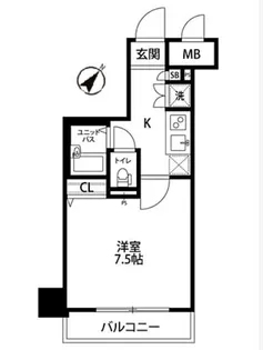 プレール日本橋弐番館【5階】の間取り